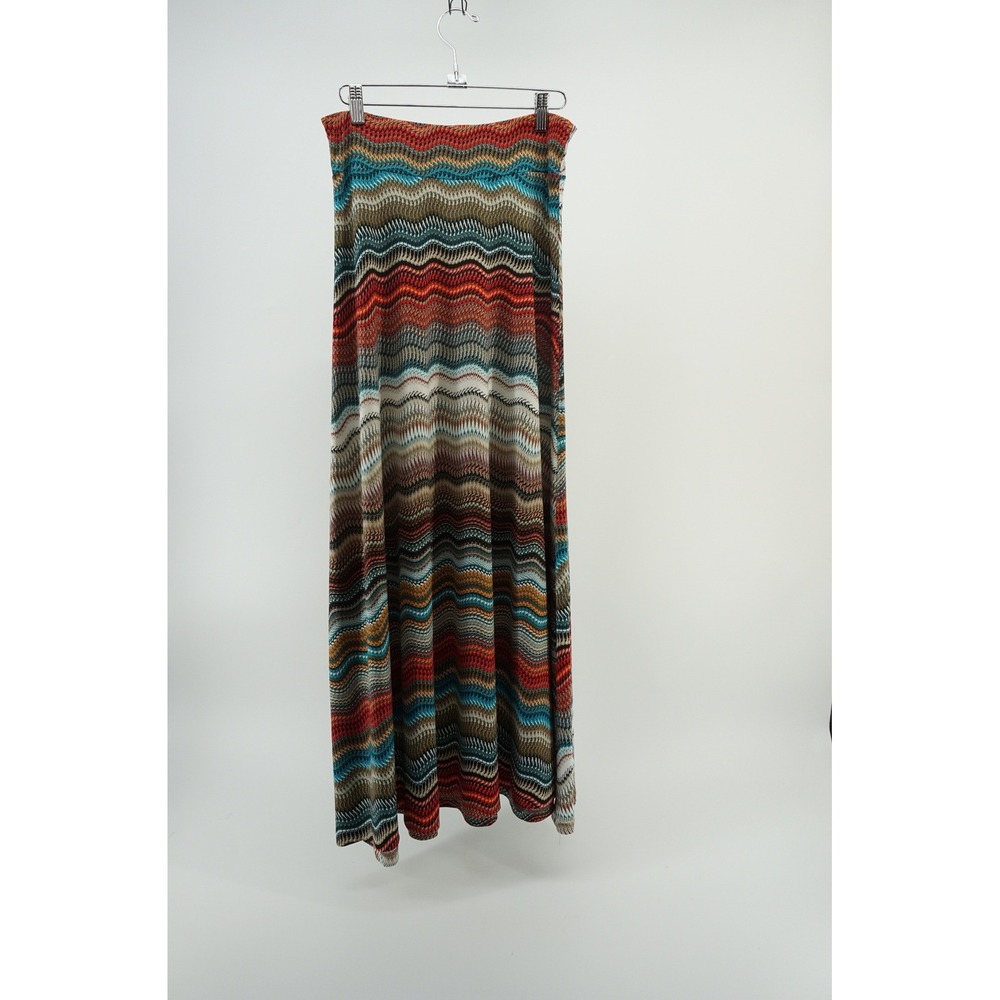 Veronicam Festival hippie Maxi Skirt Boho 70's style Chevron Zigzag size XS